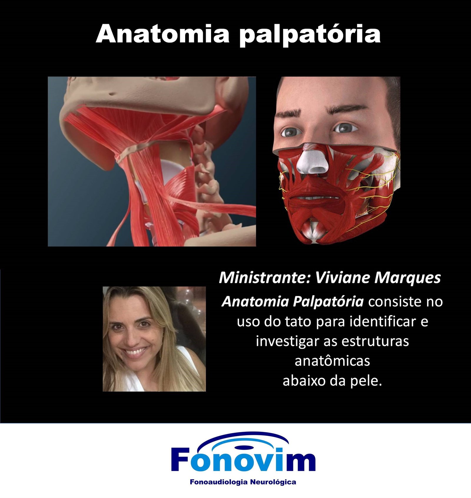 Banner do curso Anatomia Palpatória aplicada à Fonoaudiologia